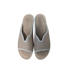 FLYFLOT Women's Cloth Wedge slip on sandal/shoes, Slides, size 39;/7.5